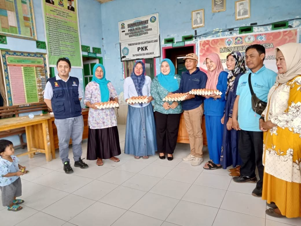 Kegiatan PMT telur bagi balita starting di kantor desa Bungungloe kabupaten jeneponto